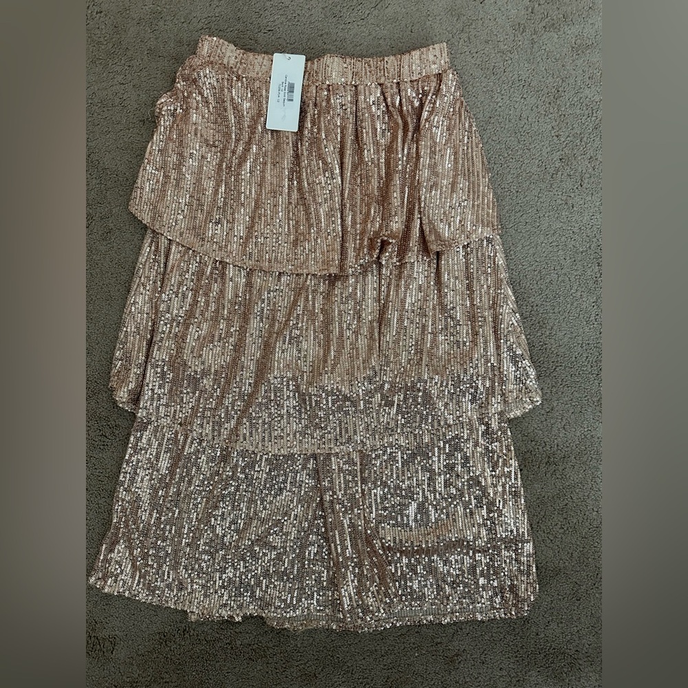 Sparkling Gold 3 Tier Skirt